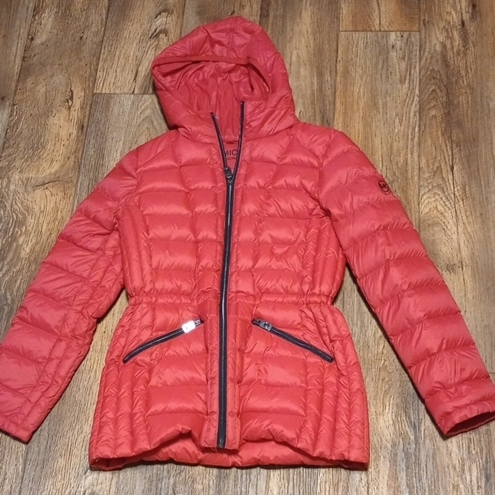 Michael Kors Red Packable Down Fill Puffer Jacket/Coat Size Medium - Picture 4 of 9